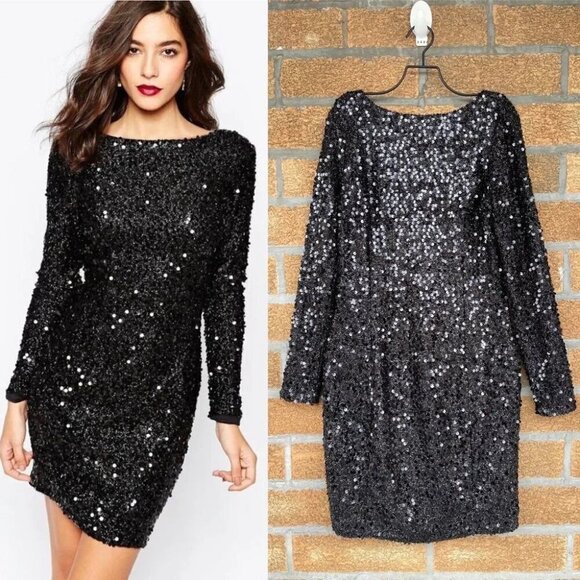 Warehouse London Sequin evening dress size 8 - Picture 1 of 14
